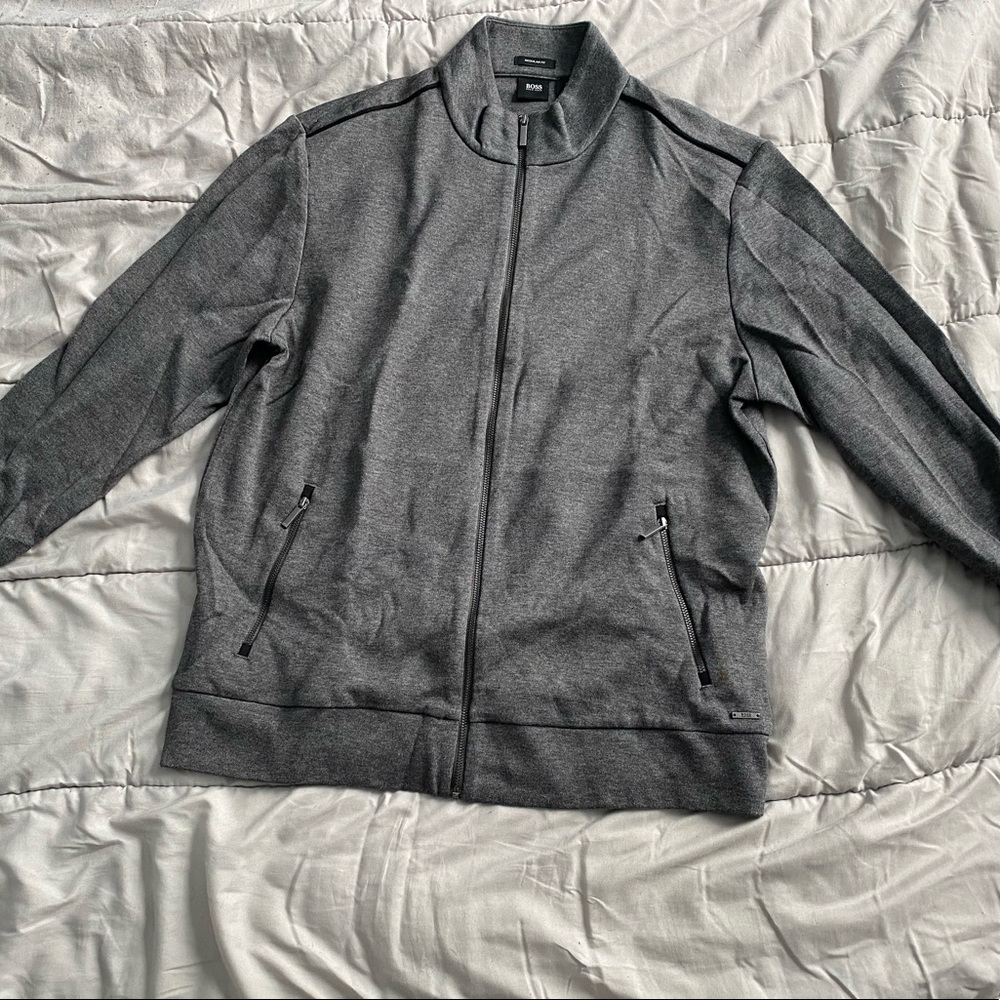 Hugo Boss Track Jacket. Excellent condition. Dark Gray. Size L